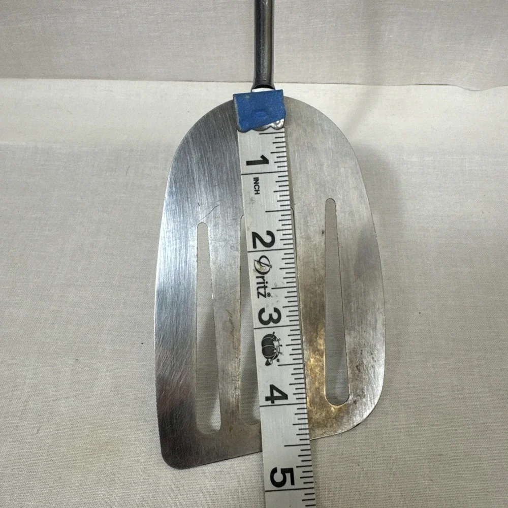 EKCO CHROMIUM PLATED Vintage Long Angle Blade SLOTTED SPATULA TURNER UTENSIL